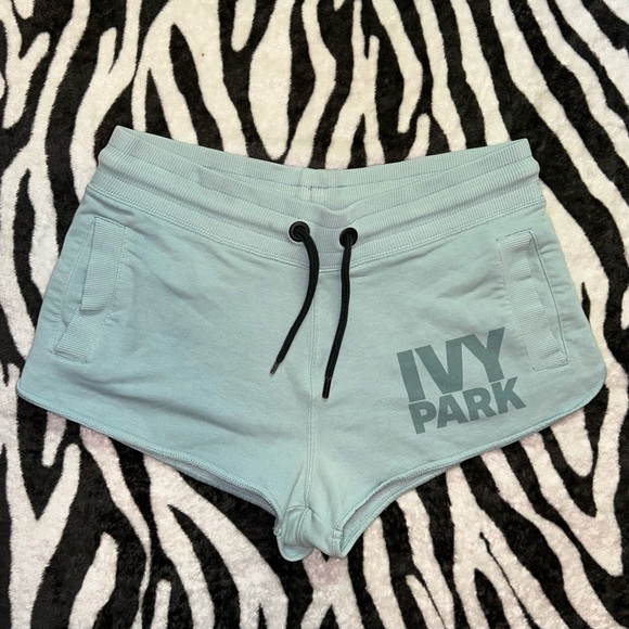 Ivy Park/Beyoncé Light Blue/Mint Mini Shorts - Picture 1 of 3